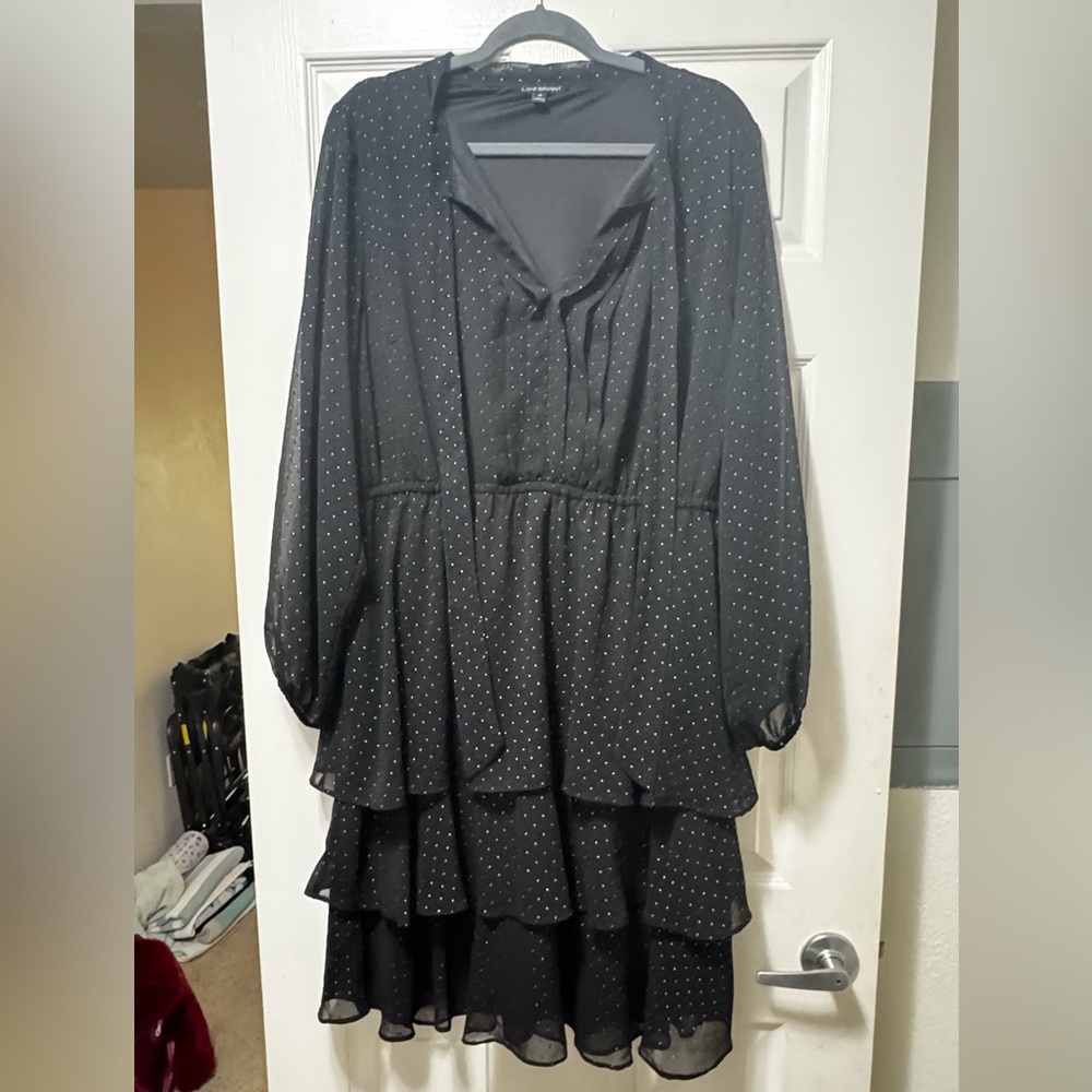 Lane Bryant Black Polka Dot Dress - Picture 2 of 9